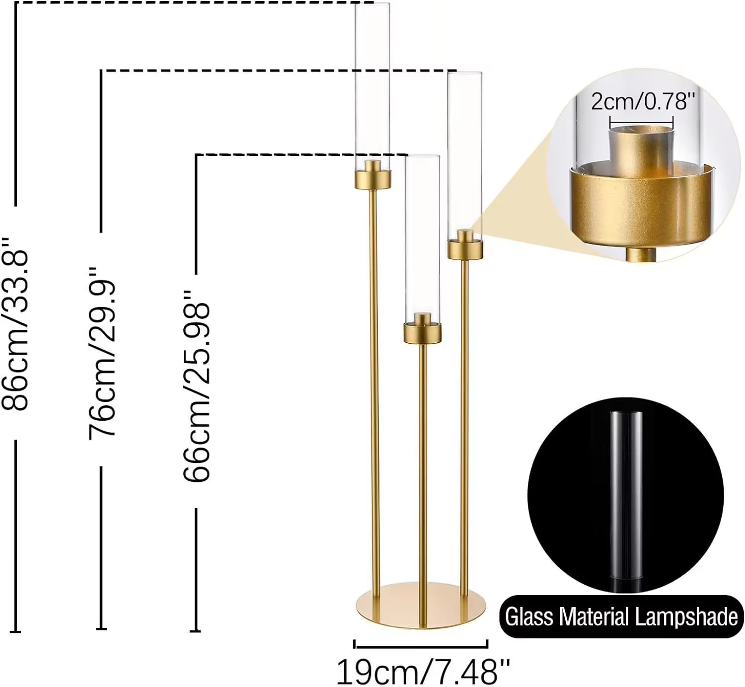 3 arms:H86cm