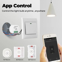 EWeLink-Módulo de interruptor de luz inteligente, 16A, 2 vías, WIFI, Control remoto inalámbrico, temporizador, para Google Home