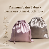 Sac à cordon personnalisé en satin de soie recyclable, sac à bijoux, pochette d'emballage cadeau, logo imprimé, vente en gros, perruque personnalisée