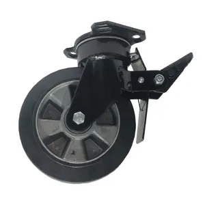 S-S Elastic Rubber Aluminum Caster Wheels 5 8 Inch European Style