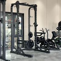 Meilleure Vente : Station de Musculation Commerciale Multifonctionnelle avec Crossover par Câbles, Smith Machine et Rack de Musculation Robuste en Acier pour Salle de Sport