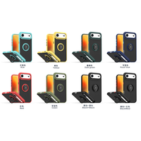Coque de téléphone antichoc avec béquille magnétique et dos translucide mat pour iPhone 17 Air 16 15 14 Plus 13 Pro Max