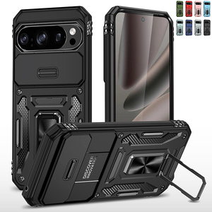 Funda Protectora Antigolpes para <span class=keywords><strong>Google</strong></span> Pixel 10 Pro XL 9 8 7A, con Cubierta Deslizante para Cámara, Anillo de Soporte, Soporte Magnético para Coche - Product Image 1