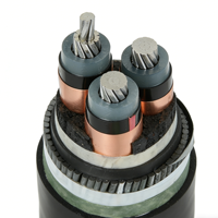 Cable Distribuidor de Media Tensión 750 Mcm 3 5 AWG 5kV Aislamiento XLPE 1Care 3 Hilos Cable de Alimentación