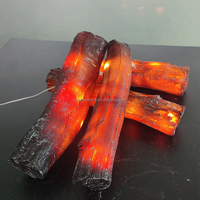 Bâtons de charbon de bois et grappes de bois de chauffage en résine transparente pour décoration de cheminée – Approvisionnement direct usine
