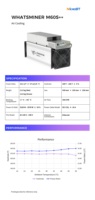 Vente chaude MicroBT WhatsMiner M60S ++ 220T 3410W Bitcoin Miner Asic Miner