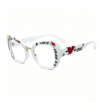 Lunettes Rétro Anti-Lumière Bleue Cat Eye en Métal SM19009 - Monture PC Légère avec Verres en Résine Transparente pour Hommes et Femmes