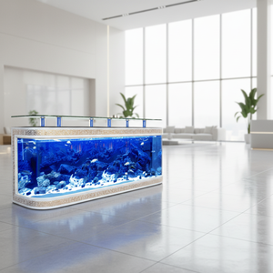 Acuario de Cristal Transparente de Lujo Personalizado, 50W, para Sala de Estar, 120L, Ecológico, para Peces Dorados, con Personalización de Paisajismo - Product Image 2