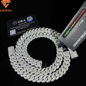 Mặt dây chuyền chữ cái viết tắt bằng kim cương Moissanite đặt làm riêng, kiểu baguette, dành cho dây chuyền Cuban, trang sức mạ đá lấp lánh, phong cách Hip Hop - Product Image 4