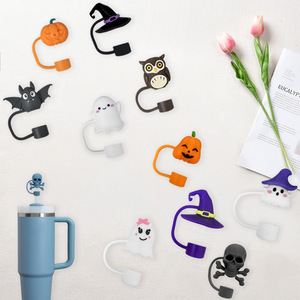 Halloween <b>Hot</b> Selling <b>Cute</b> Straw Topper Cover Simple Shaped Straw Topper Dustproof Sealed Suitable for Cup and <b>Water</b> <b>Bottles</b> - Product Image 3