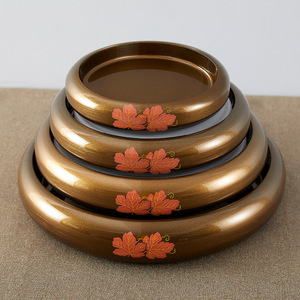 ถาดเสิร์ฟแบบญี่ปุ่นเคลือบเงาสีดำลายทองสำหรับซูชิและบุฟเฟ่ต์ - Product Image 2