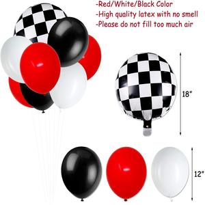 Kit <span class=keywords><strong>de</strong></span> fiesta <span class=keywords><strong>de</strong></span> cumpleaños <span class=keywords><strong>de</strong></span> coche <span class=keywords><strong>de</strong></span> carreras con bandera a cuadros, globos, adornos para pasteles para niños, celebración, suministros para fanáticos <span class=keywords><strong>de</strong></span> carreras - Product Image 3