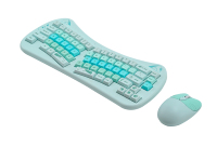 Keyboard dan Mouse Combo Nirkabel Mekanik 66 Tombol Desain Baru Warna Menarik untuk Win Mac Android