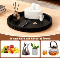 Runde Holz-Platzteller, Moderne Dekorative Servierplatten für Couchtisch, Frühstück, Getränke, Aufbewahrung, Zuhause, Hotel, Geschenke