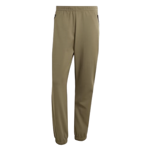 Pantalon décontracté en molleton mi-taille, longueur intégrale, respirant, couleur unie, pour l'automne, coupe régulière, taille élastique, joggers tricotés - Product Image 1