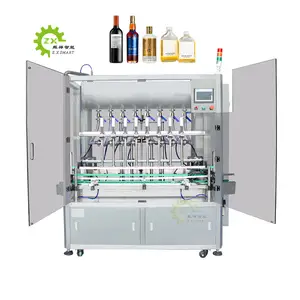 ZXSMART Automatic Gravity PET Plastic Bottle Liquor Wine Whisky 8 Head Nozzle Filling Machine