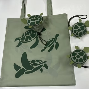 Tortoise-Shaped Polyester RPET Eco-Friendly Folding Storage <strong>Bag</strong> Animal-<strong>Printed</strong> Shopping <strong>Bag</strong> - Product Image 2