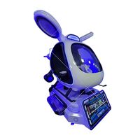 Simulador de Vuelo de Helicóptero VR Futurista de un Solo Asiento, Máquina de Arcade con Movimiento Dinámico para Centros de Entretenimiento de Realidad Virtual