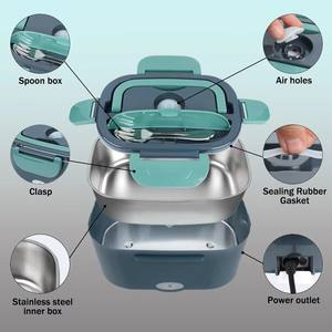 Boîtes à lunch électriques portables 2 en 1 de haute qualité pour voiture, <span class=keywords><strong>camion</strong></span>, maison, bureau, isolées pour garder les aliments au chaud - Product Image 4