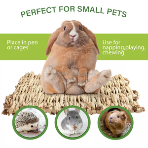Küçük hayvanlar doğal çim Timothy Timothy Hay Mat & kafes Hay yatak Critter dokuma çim Chew oyuncak Mat küçük hayvan yatak Mat - Product Image 6