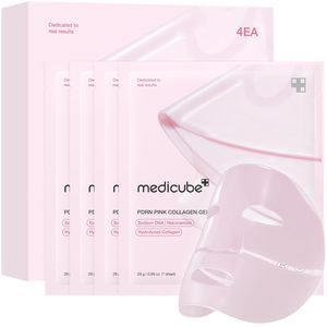 Mascarilla Facial de Gel de Colágeno Rosa Salmón Medicube, Mascarilla Facial Nocturna para una Piel Radiante y Elástica, Cuidado Facial Coreano - Product Image 1