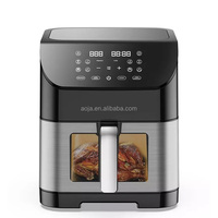 6/8L 1500W friteuse à air intelligente avec fenêtre en verre friteuse à air le plus populaire Visible prix usine bonne qualité fenêtre écran LCD