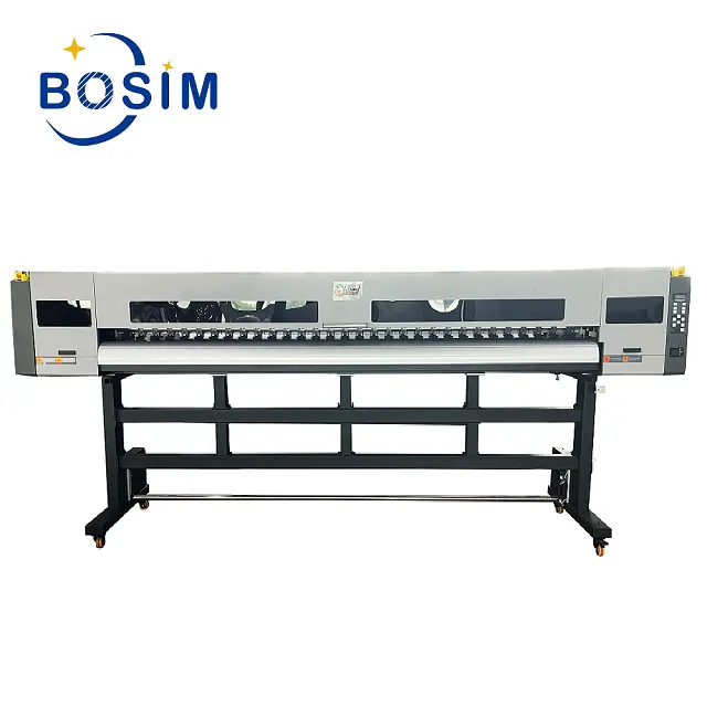 Bosim 3.2m 126 inç eko solvent yazıcı ile 2 * Eps i3200 baskı kafaları fabrika doğrudan geniş format mürekkepli plotter açık