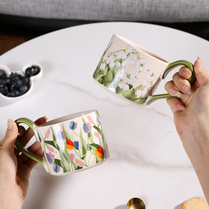 Sens avancé vintage de tasse à café et soucoupe set niche ins mug - Product Image 2
