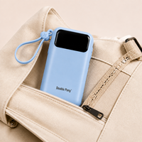 Power Bank Grosir 10000mAh Paket Baterai Lepas Pasang Pengisian Cepat USB Ganda Kabel Terintegrasi Charger Portabel Ringkas
