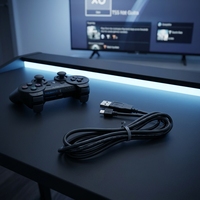 Kabel Data USB untuk Pengontrol PS4 Kabel Pengisi Daya 1.5m untuk PlayStation 3 4 Kabel Catu Daya Aksesori Konsol Game
