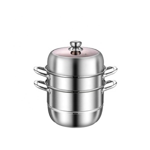 Pentole a vapore multiuso a <span class=keywords><strong>3</strong></span> livelli con manico pentola a vapore per alimenti pentola a vapore in acciaio inossidabile - Product Image 5