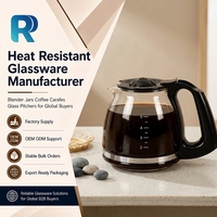Carafe à café commerciale en verre borosilicate résistant à la chaleur, 5 tasses, compatible avec Oster Jarra De Cafe, pièce de rechange