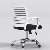 Chaise de bureau moderne et décontractée en tissu maillé Chaise ergonomique à hauteur réglable avec cadre en acier inoxydable et base pivotante