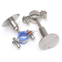 Support de fixation réglable pour tuyau en acier inoxydable 304, pince de suspension pour tube avec surface polie, métrique
