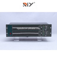 RIY GQX3102 Ecualizador Gráfico Profesional de 2 Canales y 31 Bandas para Sistema de Sonido PA, Montaje en Rack