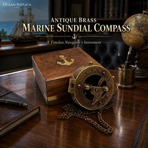 Boussole solaire nautique ALFA NAUTICAL en laiton avec boîte en bois, cadran analogique pliable de 2 pouces, porte-clés portable pour la navigation en extérieur - Product Image 4