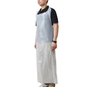 泰林工厂批发高品质环保平板PE围裙一次性家用防水塑料围裙