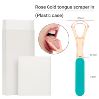 Hygiène buccale nettoyage de la langue en acier inoxydable nettoyeur de langue pour une haleine plus fraîche grattoir de langue en cuivre