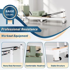 Cama de Pilates Plegable Portátil de Aluminio para Uso Profesional en Estudios de Yoga, Entrenamiento Corporal y Conveniencia - Product Image 6