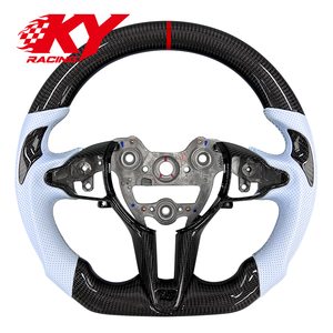 Volante de Cuero y Fibra de Carbono Personalizado con Calefacción para Hyundai Elantra N, I30N, I20N 2018-2026, Compatible con Veloster N y Kona N - Product Image 1