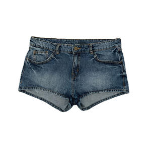 Shorts en jean décontractés pour femmes à porter au quotidien, lavage clair, détail boutonné, respirant, tissu éco-responsable en élasthanne/coton, tenues d'été - Product Image 1