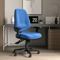 Chaise de bureau moderne en nylon avec dossier en tissu, assise en mousse moulée, base pivotante, plusieurs couleurs, chaise d'ordinateur pour invité ou manager