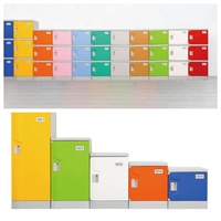 Armoire de rangement en plastique ABS, casier scolaire, armoire de gym à 6 portes pour vêtements