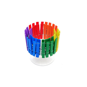 SYBW 48mm Épingles à linge multifonctionnelles en bois de bouleau massif, écologiques, finition laquée classique (naturelles et colorées), type suspendu - Product Image 3