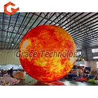Ballon globe gonflable géant de 8m avec lumières LED pour les décorations de fête
