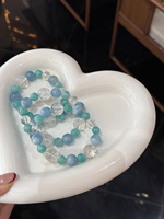 Bracelet Sinyore en Amazonite Naturelle, Quartz Clair et Aigue-marine pour Femme – Bijou Apaisant et Énergisant
