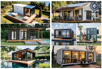 Maison mobile de luxe en kit, maison conteneur préfabriquée modulaire pour usage bureautique