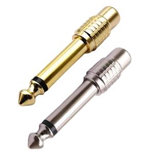 Adaptateur Audio 6.35mm vers RCA, prise en cuivre pour mixeur, amplificateur, guitare, piano, batterie électronique, carte son, haut-parleur - Product Image 4