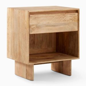 Mesita de Noche de Madera Maciza de Lujo, Elegante Mesita de Noche para Dormitorio con Cajón de Almacenamiento, Muebles de Madera para el Hogar, Hotel, Resort - Product Image 1