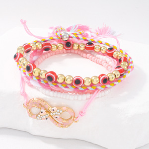 Vente chaude Infini Symbole <span class=keywords><strong>Bracelet</strong></span> Élastique Personnalisé Couleur Multicouche À La Mode Polyvalent Perle Chaîne <span class=keywords><strong>Bracelet</strong></span> Ensemble - Product Image 6